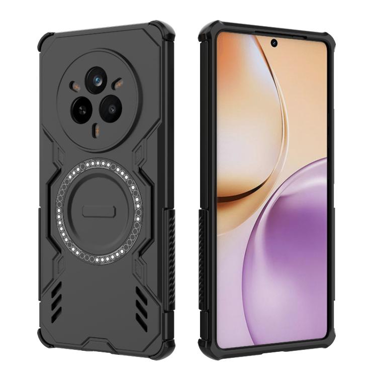 For Realme 14 Pro 5G Global Butterfly Armor MagSafe Magnetic Ring Shockproof Phone Case