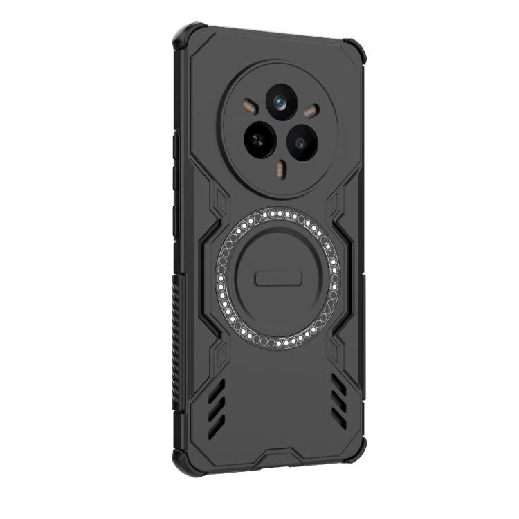 For Realme 14 Pro 5G Global Butterfly Armor MagSafe Magnetic Ring Shockproof Phone Case