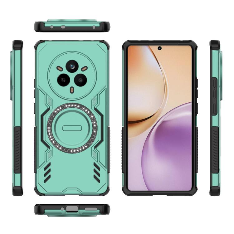 For Realme 14 Pro 5G Global Butterfly Armor MagSafe Magnetic Ring Shockproof Phone Case