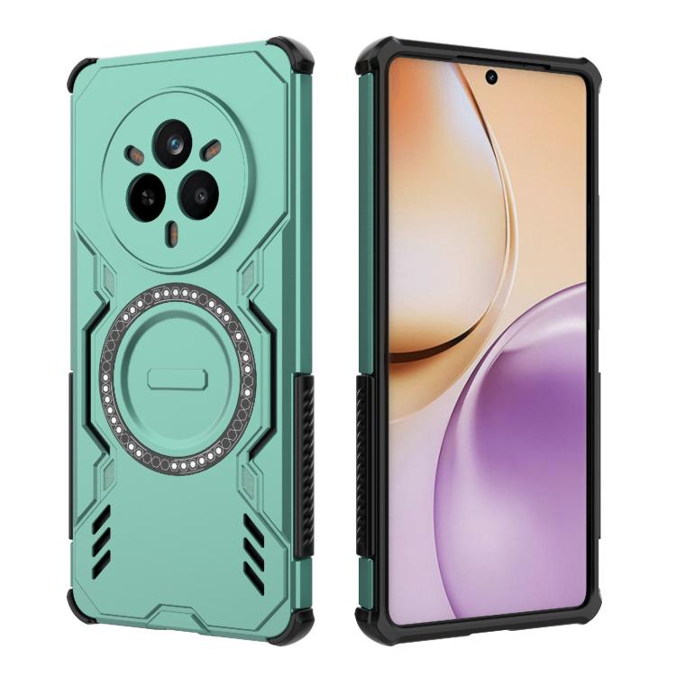 For Realme 14 Pro 5G Global Butterfly Armor MagSafe Magnetic Ring Shockproof Phone Case