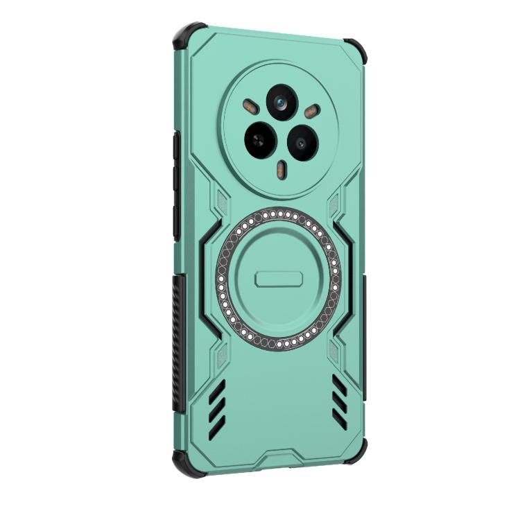 For Realme 14 Pro 5G Global Butterfly Armor MagSafe Magnetic Ring Shockproof Phone Case