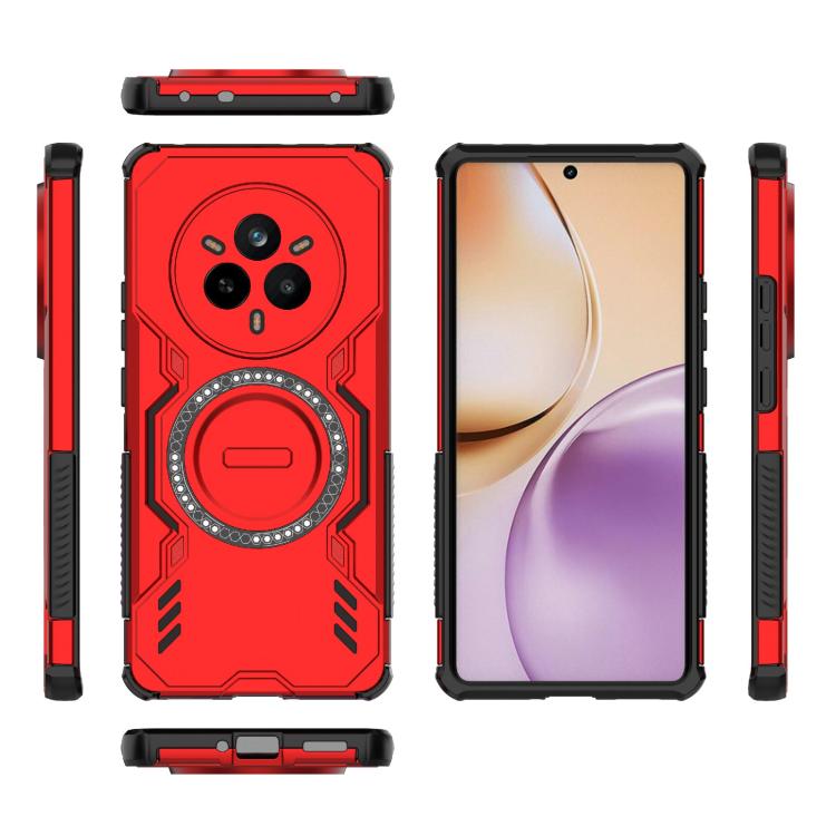 For Realme 14 Pro 5G Global Butterfly Armor MagSafe Magnetic Ring Shockproof Phone Case
