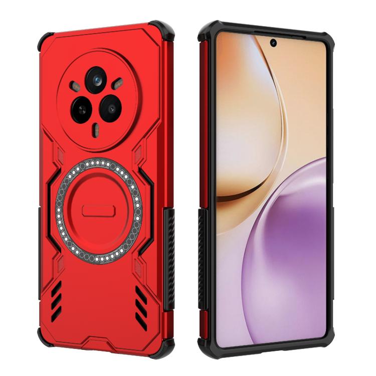 For Realme 14 Pro 5G Global Butterfly Armor MagSafe Magnetic Ring Shockproof Phone Case
