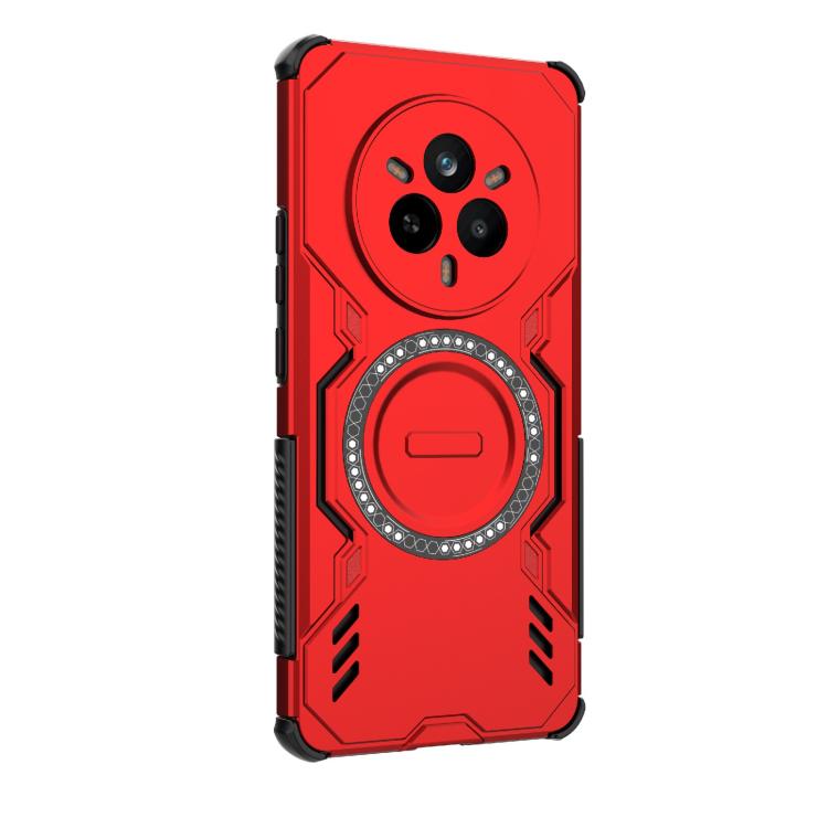 For Realme 14 Pro 5G Global Butterfly Armor MagSafe Magnetic Ring Shockproof Phone Case