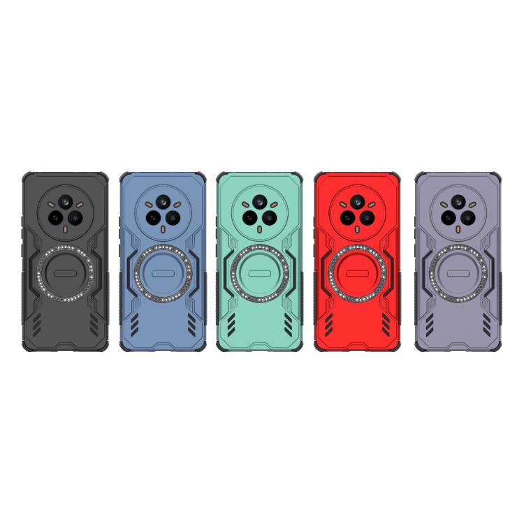 For Realme 14 Pro 5G Global Butterfly Armor MagSafe Magnetic Ring Shockproof Phone Case