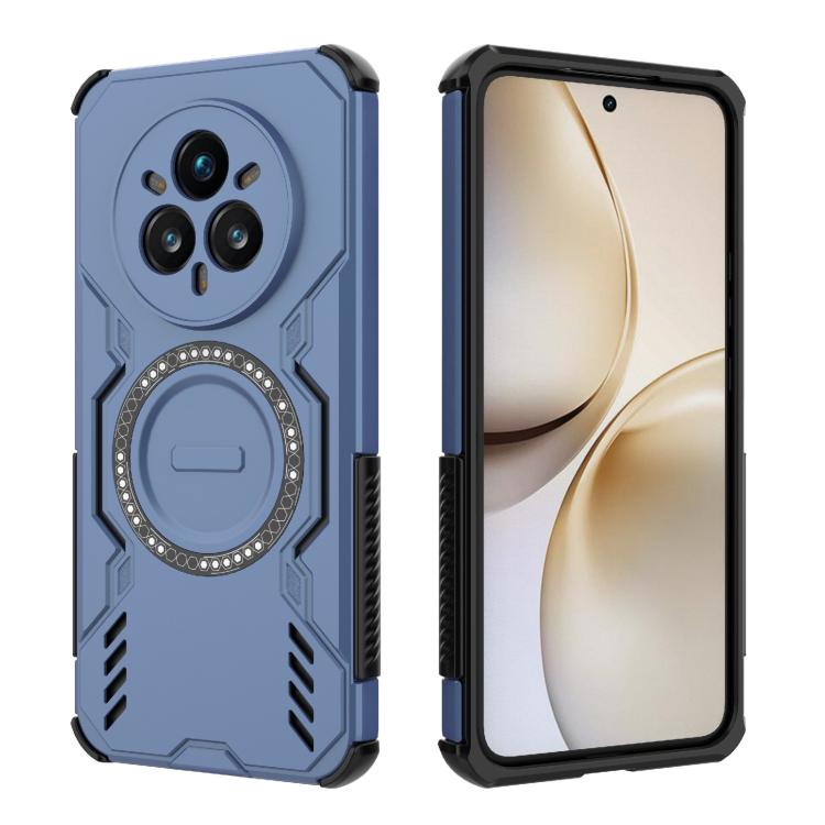 For Realme 14 Pro+ 5G Butterfly Armor MagSafe Magnetic Ring Shockproof Phone Case