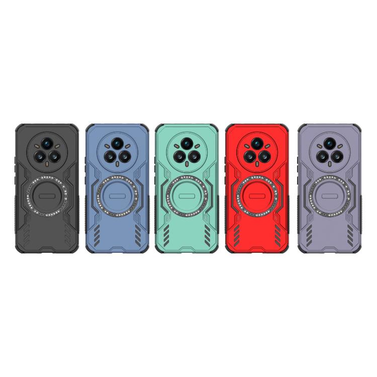 For Realme 14 Pro+ 5G Butterfly Armor MagSafe Magnetic Ring Shockproof Phone Case