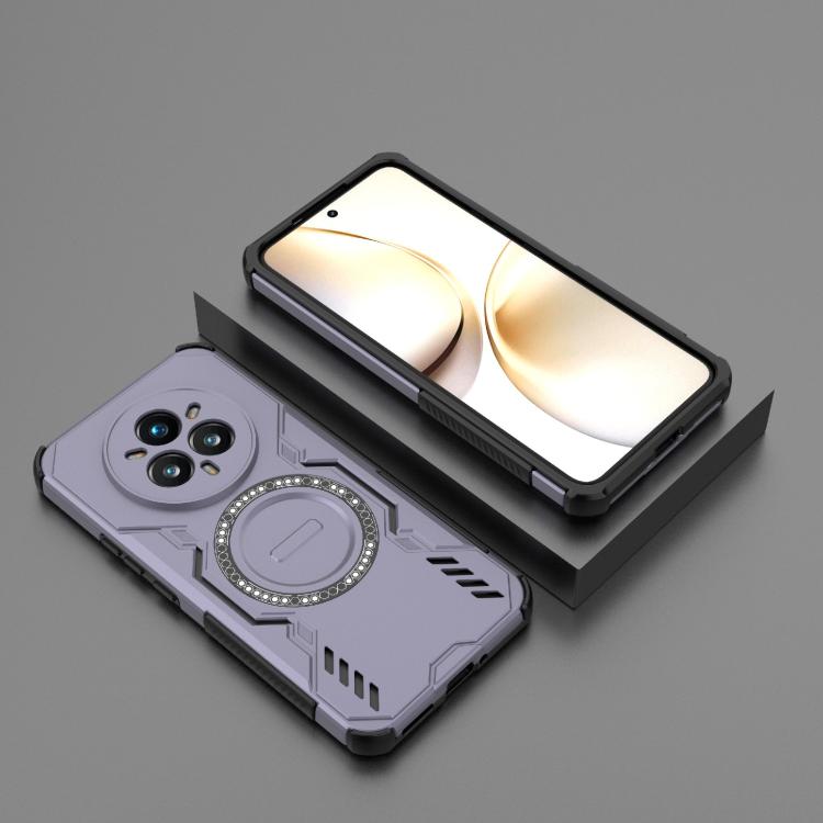 For Realme 14 Pro+ 5G Butterfly Armor MagSafe Magnetic Ring Shockproof Phone Case
