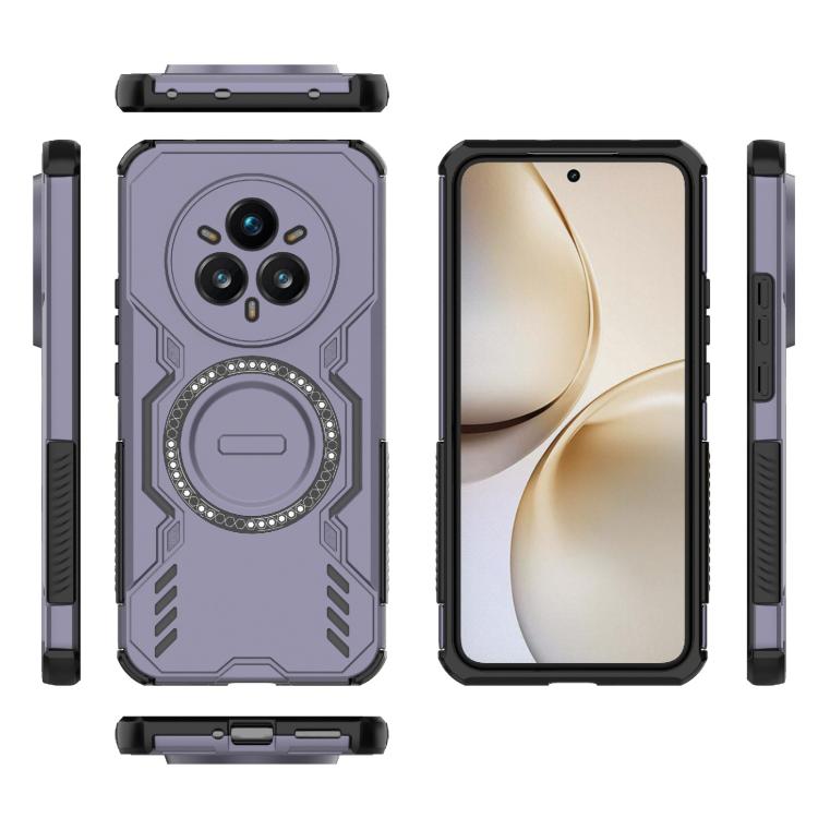 For Realme 14 Pro+ 5G Butterfly Armor MagSafe Magnetic Ring Shockproof Phone Case