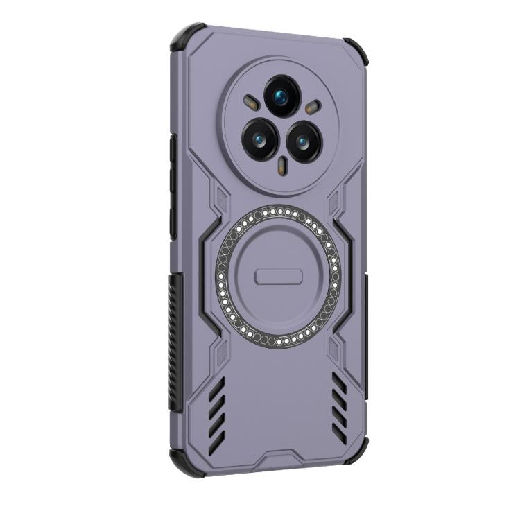 For Realme 14 Pro+ 5G Butterfly Armor MagSafe Magnetic Ring Shockproof Phone Case