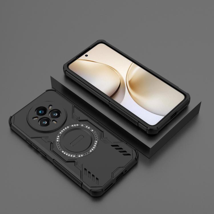 For Realme 14 Pro+ 5G Butterfly Armor MagSafe Magnetic Ring Shockproof Phone Case