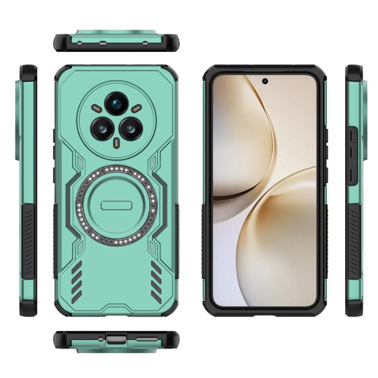 For Realme 14 Pro+ 5G Butterfly Armor MagSafe Magnetic Ring Shockproof Phone Case