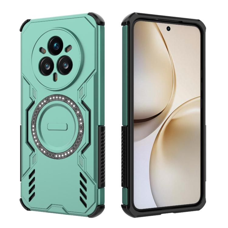 For Realme 14 Pro+ 5G Butterfly Armor MagSafe Magnetic Ring Shockproof Phone Case