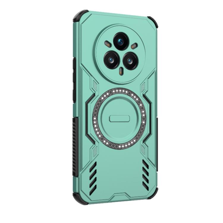 For Realme 14 Pro+ 5G Butterfly Armor MagSafe Magnetic Ring Shockproof Phone Case