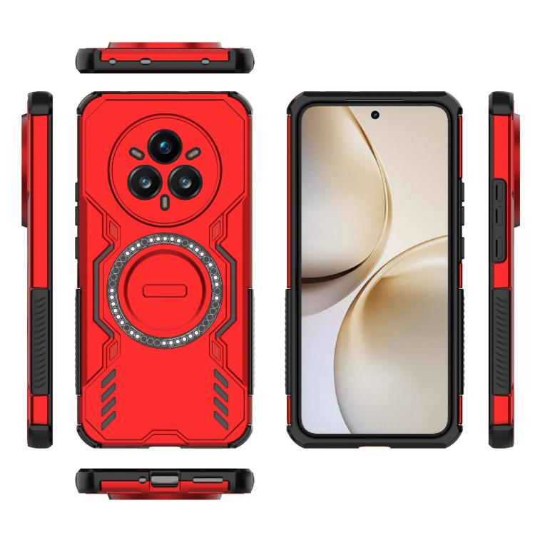 For Realme 14 Pro+ 5G Butterfly Armor MagSafe Magnetic Ring Shockproof Phone Case