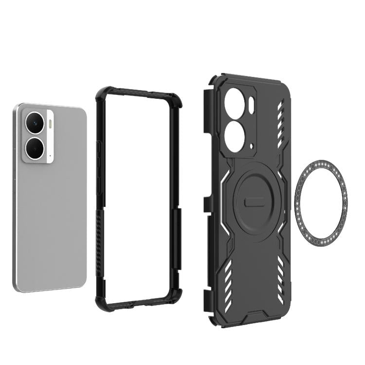 For Realme Neo7x 5G Butterfly Armor MagSafe Magnetic Ring Shockproof Phone Case