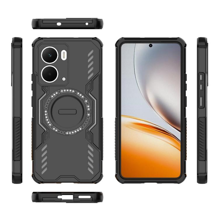 For Realme Neo7x 5G Butterfly Armor MagSafe Magnetic Ring Shockproof Phone Case