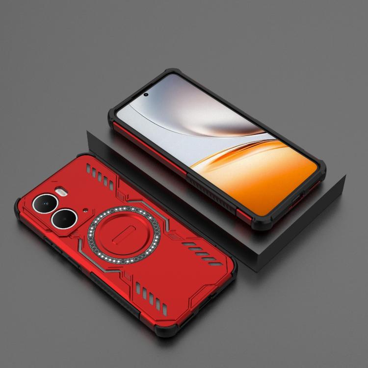 For Realme Neo7x 5G Butterfly Armor MagSafe Magnetic Ring Shockproof Phone Case