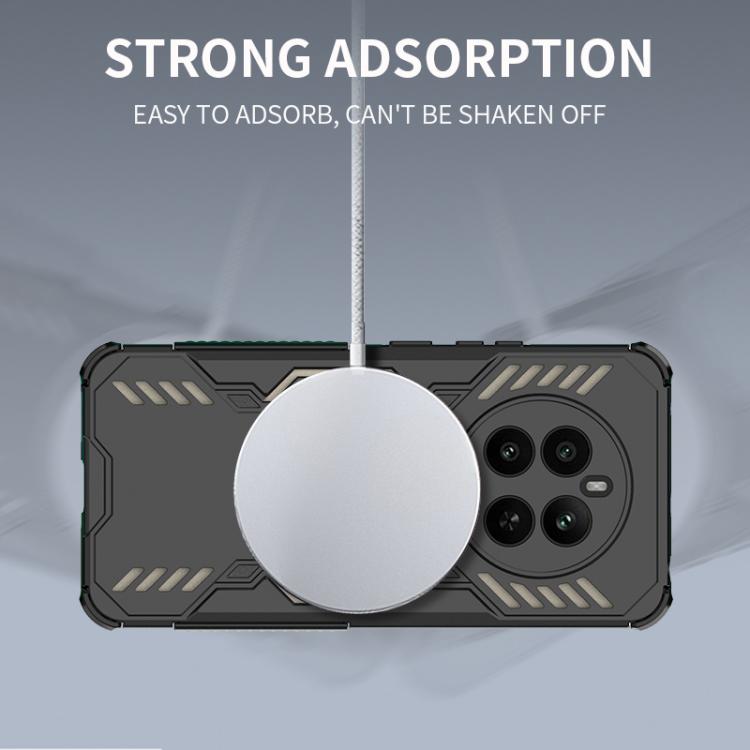 For Realme 12+ 5G Global / P1 5G Global Butterfly Armor MagSafe Magnetic Ring Shockproof Phone Case