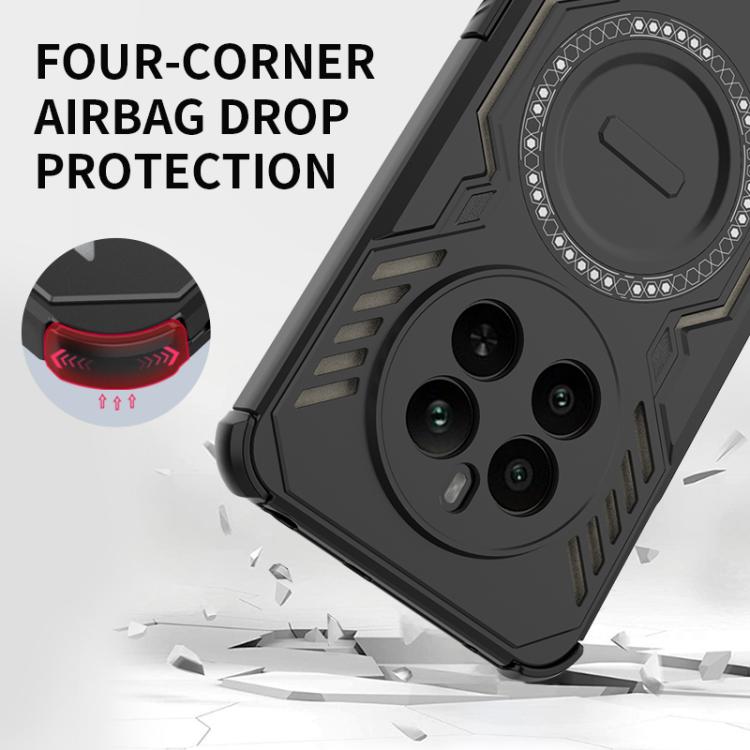 For Realme 12+ 5G Global / P1 5G Global Butterfly Armor MagSafe Magnetic Ring Shockproof Phone Case