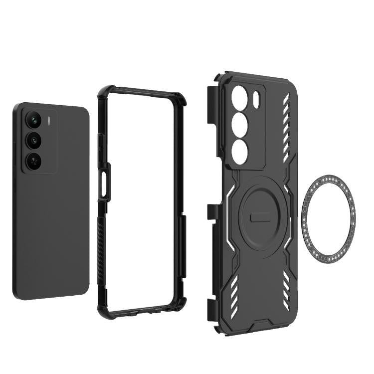 For Realme C73 5G Global Butterfly Armor MagSafe Magnetic Ring Shockproof Phone Case