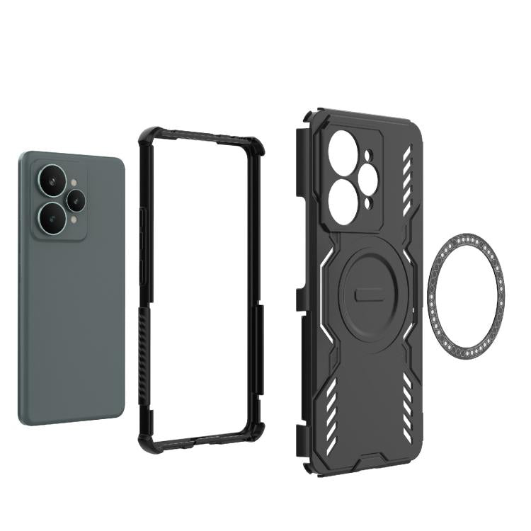 For Realme 15 5G Global Butterfly Armor MagSafe Magnetic Ring Shockproof Phone Case