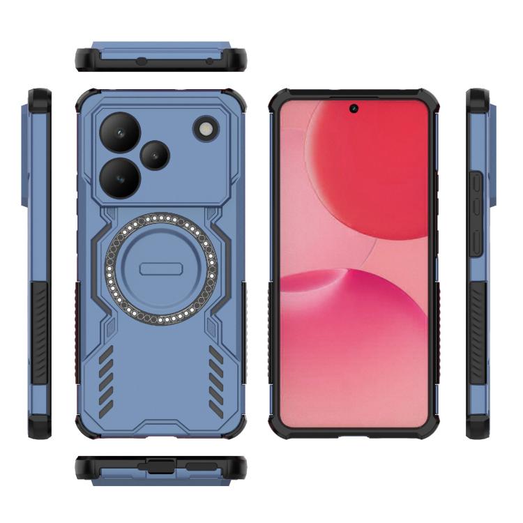 For Realme P4 5G India Butterfly Armor MagSafe Magnetic Ring Shockproof Phone Case
