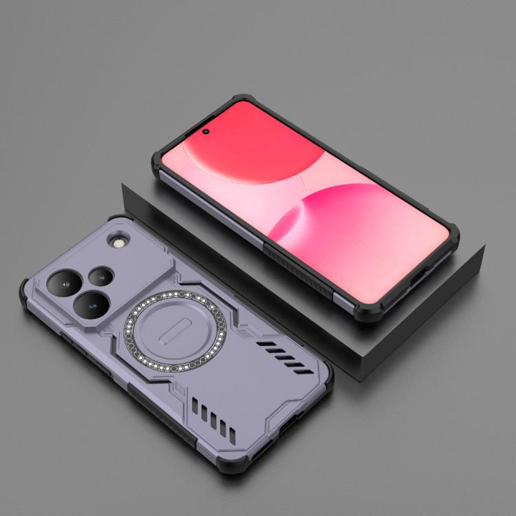 For Realme P4 5G India Butterfly Armor MagSafe Magnetic Ring Shockproof Phone Case