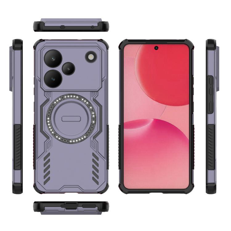 For Realme P4 5G India Butterfly Armor MagSafe Magnetic Ring Shockproof Phone Case