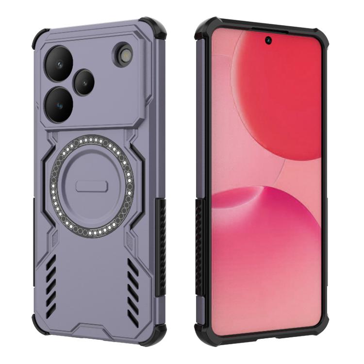 For Realme P4 5G India Butterfly Armor MagSafe Magnetic Ring Shockproof Phone Case
