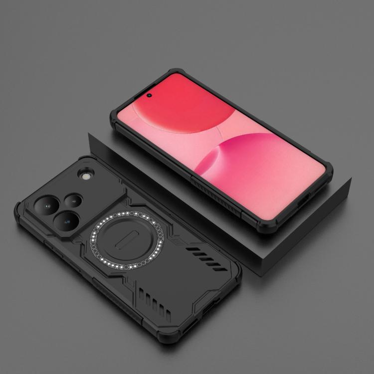 For Realme P4 5G India Butterfly Armor MagSafe Magnetic Ring Shockproof Phone Case