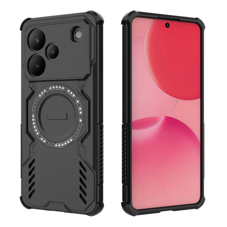 For Realme P4 5G India Butterfly Armor MagSafe Magnetic Ring Shockproof Phone Case
