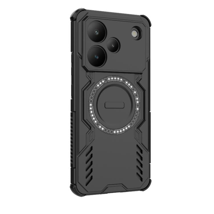 For Realme P4 5G India Butterfly Armor MagSafe Magnetic Ring Shockproof Phone Case
