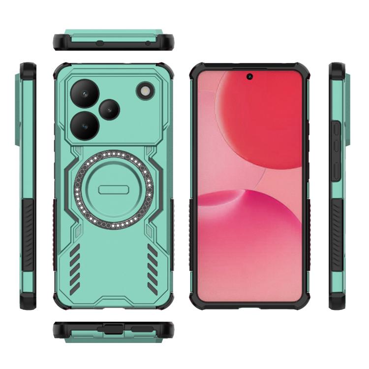 For Realme P4 5G India Butterfly Armor MagSafe Magnetic Ring Shockproof Phone Case