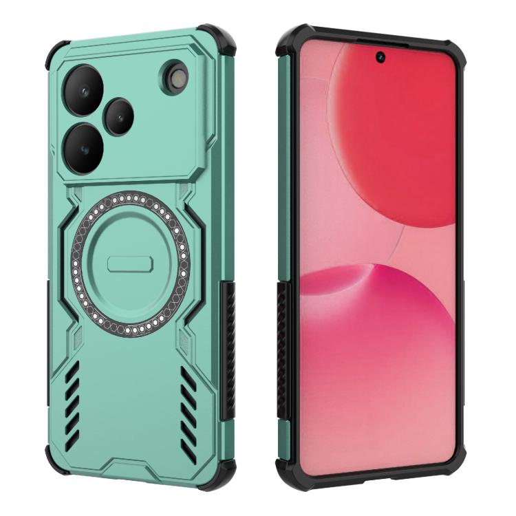 For Realme P4 5G India Butterfly Armor MagSafe Magnetic Ring Shockproof Phone Case