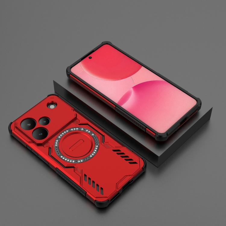 For Realme P4 5G India Butterfly Armor MagSafe Magnetic Ring Shockproof Phone Case