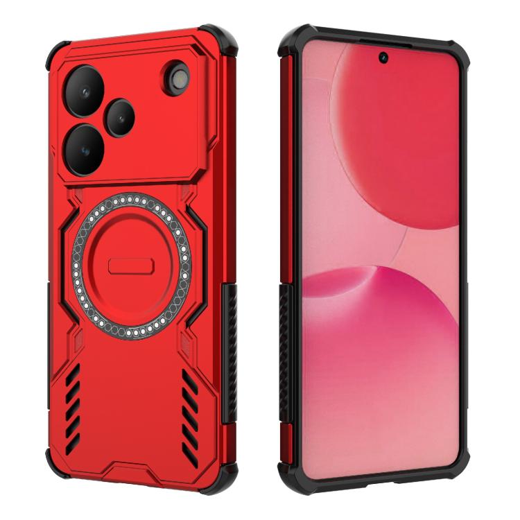 For Realme P4 5G India Butterfly Armor MagSafe Magnetic Ring Shockproof Phone Case