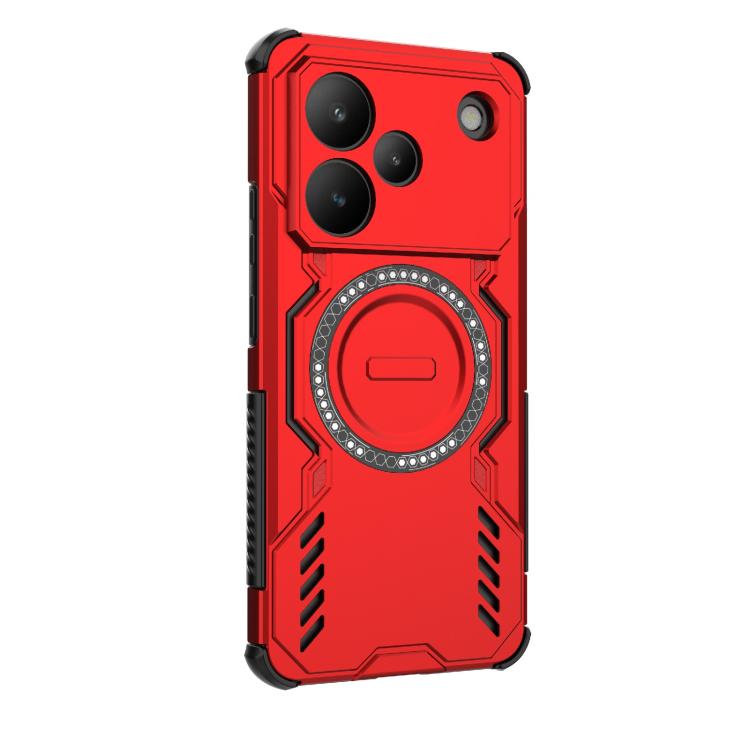 For Realme P4 5G India Butterfly Armor MagSafe Magnetic Ring Shockproof Phone Case