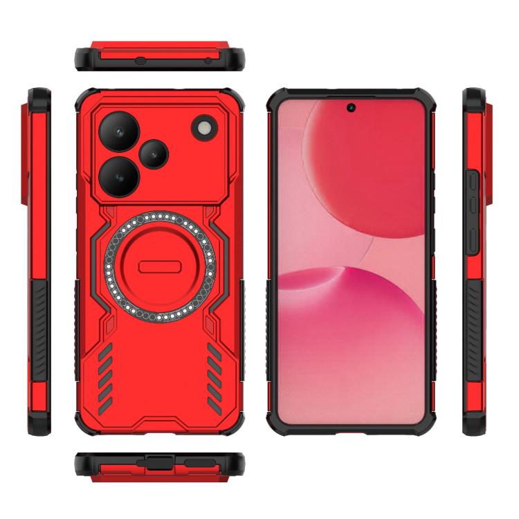 For Realme P4 5G India Butterfly Armor MagSafe Magnetic Ring Shockproof Phone Case