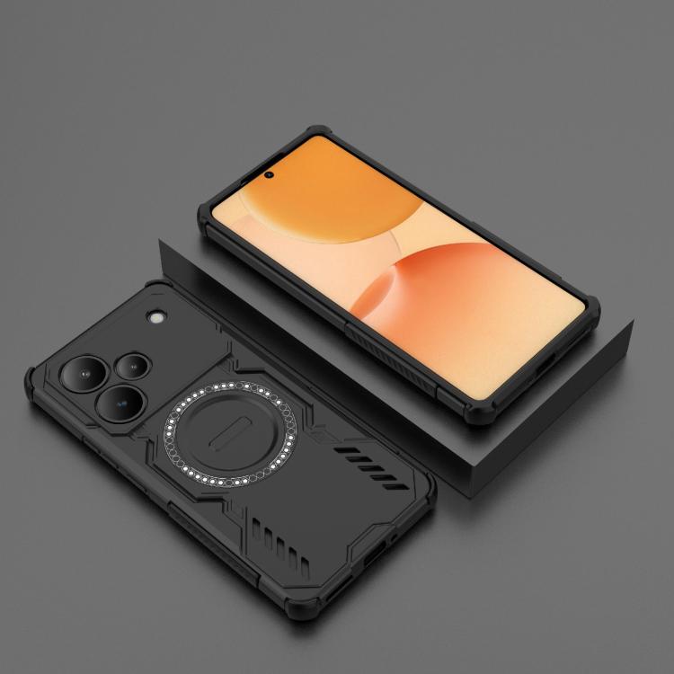For Realme P4 Pro 5G India Butterfly Armor MagSafe Magnetic Ring Shockproof Phone Case