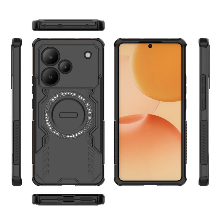 For Realme P4 Pro 5G India Butterfly Armor MagSafe Magnetic Ring Shockproof Phone Case