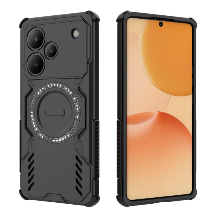For Realme P4 Pro 5G India Butterfly Armor MagSafe Magnetic Ring Shockproof Phone Case