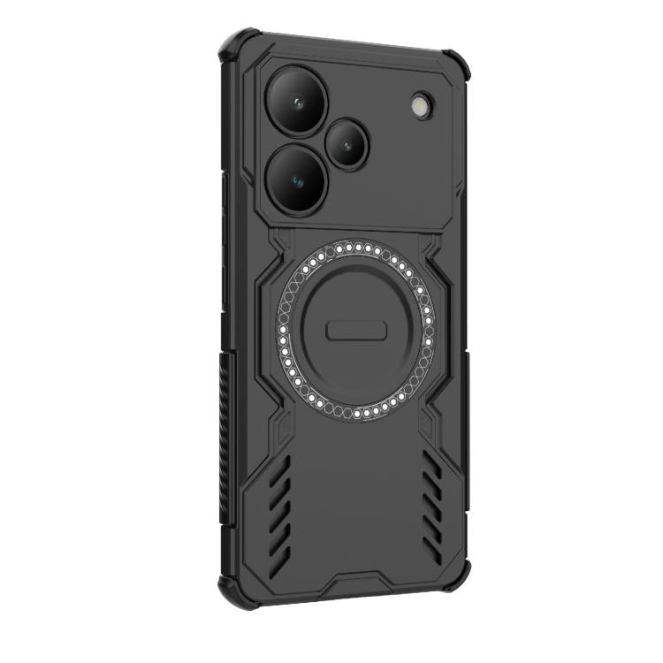 For Realme P4 Pro 5G India Butterfly Armor MagSafe Magnetic Ring Shockproof Phone Case