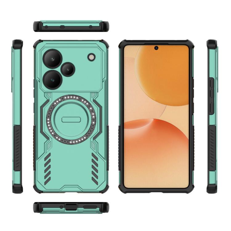 For Realme P4 Pro 5G India Butterfly Armor MagSafe Magnetic Ring Shockproof Phone Case
