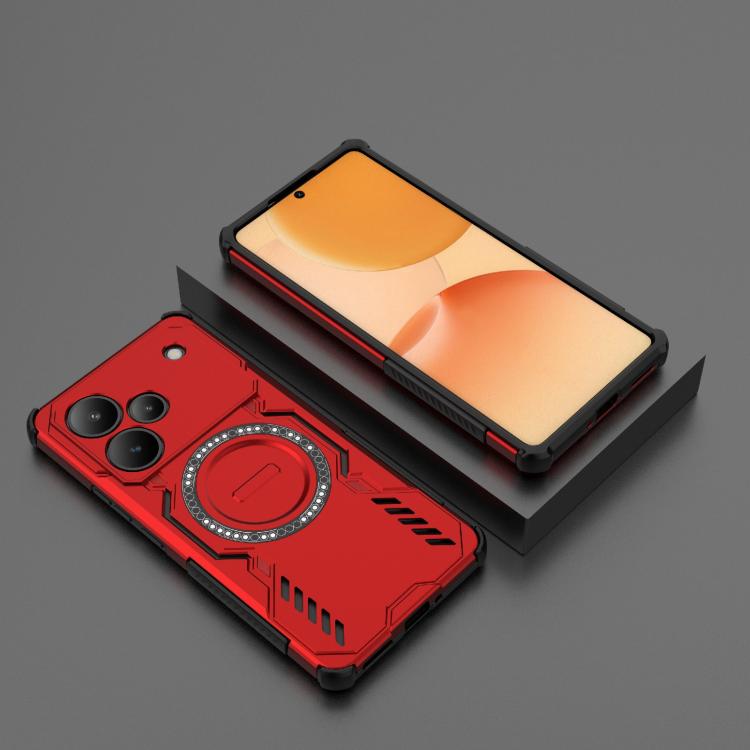 For Realme P4 Pro 5G India Butterfly Armor MagSafe Magnetic Ring Shockproof Phone Case