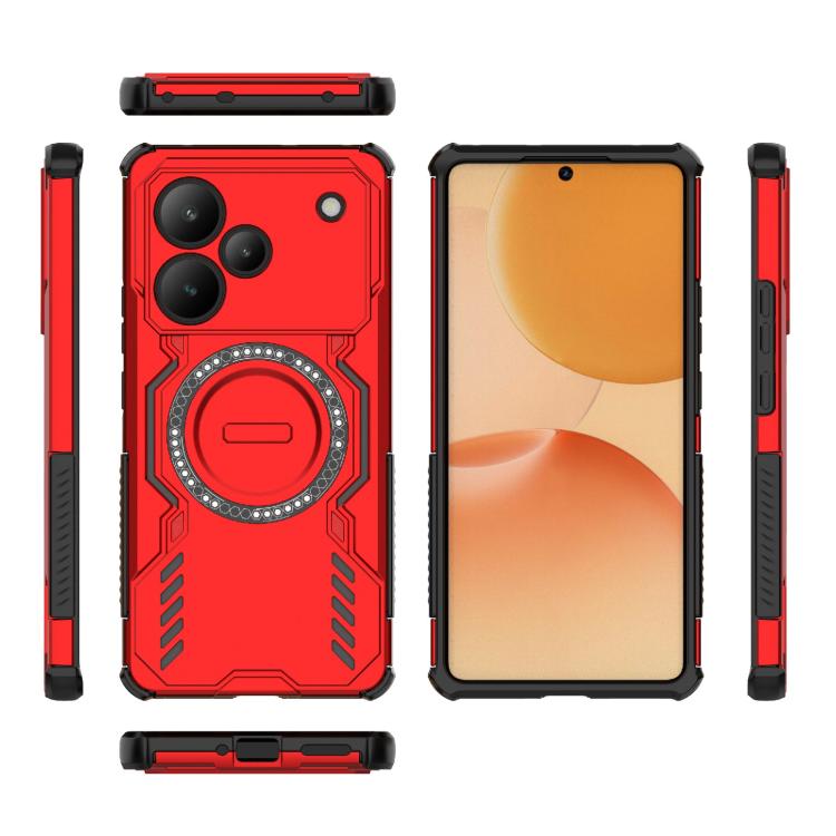 For Realme P4 Pro 5G India Butterfly Armor MagSafe Magnetic Ring Shockproof Phone Case