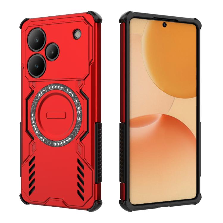For Realme P4 Pro 5G India Butterfly Armor MagSafe Magnetic Ring Shockproof Phone Case