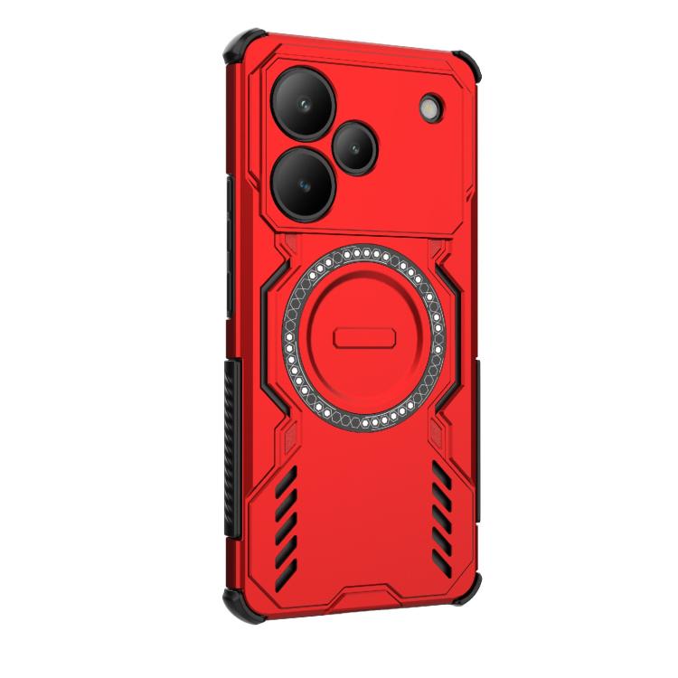 For Realme P4 Pro 5G India Butterfly Armor MagSafe Magnetic Ring Shockproof Phone Case