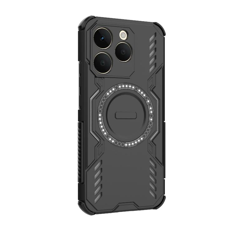 For Realme 15T 5G Global Butterfly Armor MagSafe Magnetic Ring Shockproof Phone Case