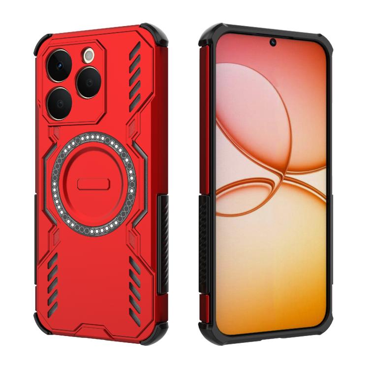 For Realme 15T 5G Global Butterfly Armor MagSafe Magnetic Ring Shockproof Phone Case
